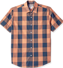 Load image into Gallery viewer, Amazon Essentials Men's Regular-Fit Short-Sleeve Poplin Shirt