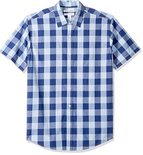 Load image into Gallery viewer, Amazon Essentials Men's Regular-Fit Short-Sleeve Poplin Shirt