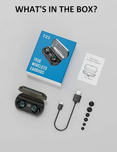 Load image into Gallery viewer, AMINY T23 Wireless Earbuds Bluetooth Headphones 80 Hrs Playtime Bluetooth Earphone IPX7 Waterproof Bluetooth 5.0 Stereo Hi-Fi Sound with Charging Case(Black)