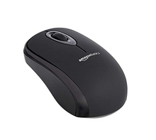 Load image into Gallery viewer, AmazonBasics Wireless Computer Mouse with USB Nano Receiver - Black
