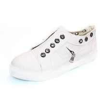Load image into Gallery viewer, MORAZORA 2020 big size 35-43 women flat shoes spring summer canvas shoes round toe slip on comfortable casual shoes woman
