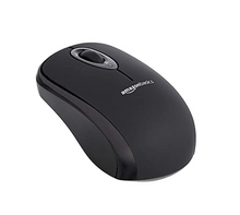 Load image into Gallery viewer, AmazonBasics Wireless Computer Mouse with USB Nano Receiver - Black
