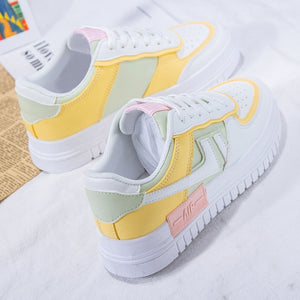 2020 Summer Women Sneakers White Tennis Women Shoes Canvas Slip on Female Row Shoes Platform Flats Casual Ladies Vulcanize Shoes