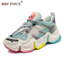 Load image into Gallery viewer, 2020 Hot Summer Women Sneakers Vulcanize Breathable Rainbow Color Fashion Casuals Height Increasing Female Chunky Ladies Shoe
