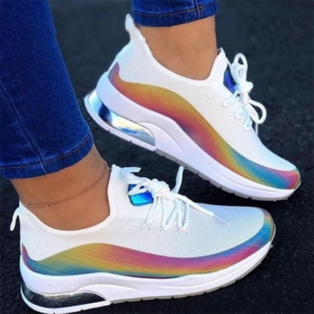 New Sneakers Women Casual Shoes Mesh Air-Cushion Flat Anti-Slip Women Sneakers Outdoor Trainer Female Zapatos De Mujer Shoes